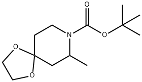 1,4-Dioxa-8-azaspiro[4.5]decane-8-carboxylic acid, 7-Methyl-, 1,1-diMethylethyl ester Structure