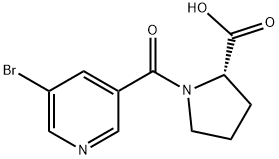 1-(5-BROMO-PYRIDINE-3-CARBONYL)-PYRROLIDINE-2-CARBOXYLIC ACID Structure