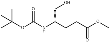 (S)-METHYL 4-(TERT-BUTOXYCARBONYLAMINO)-5-HYDROXYPENTANOATE Structure