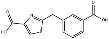 2-[(3-Carboxyphenyl)Methyl]-4-thiazolecarboxylic Acid Structure