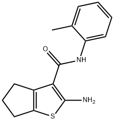 2-AMINO-N-(2-METHYLPHENYL)-5,6-DIHYDRO-4H-CYCLOPENTA[B]THIOPHENE-3-CARBOXAMIDE Structure