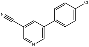 5-(4-클로로페닐)피리딘-3-카보니트릴 구조식 이미지