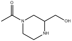 2-Piperazinemethanol, 4-acetyl- (9CI) Structure