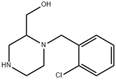 1-[(2-클로로페닐)메틸]-2-피페라진메탄올 구조식 이미지