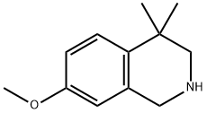 7-메톡시-4,4-디메틸-1,2,3,4-테트라히드로이소퀴놀린 구조식 이미지
