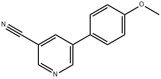 5-(4-메톡시페닐)피리딘-3-카보니트릴 구조식 이미지