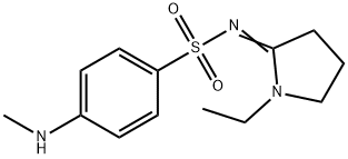 N-(1-에틸-2-피롤리디닐리덴)-4-(메틸아미노)벤젠술폰아미드 구조식 이미지