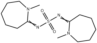 1-methyl-N-[(1-methylazepan-2-ylidene)amino]sulfonyl-azepan-2-imine Structure