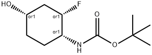 tert-butyl N-[(1R,2S,4S)-rel-2-fluoro-4-hydroxycyclohexyl]carbamate Structure