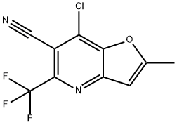 7-chloro-2-Methyl-5-(trifluoroMethyl)furo[3,2-b]pyridine-6-carbonitrile Structure