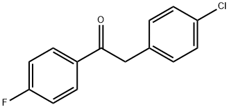 2-(4-클로로페닐)-1-(4-플루오로페닐)에타논 구조식 이미지