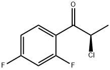 (R)-2-클로로-1-(2,4-디플루오로-페닐)-프로판-1-온 구조식 이미지