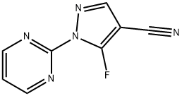 5-fluoro-1-(pyrimidin-2-yl)-1H-pyrazole-4-carbonitrile 구조식 이미지