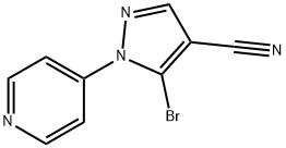 5-bromo-1-(pyridin-4-yl)-1H-pyrazole-4-carbonitrile 구조식 이미지