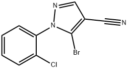 5-bromo-1-(2-chlorophenyl)-1H-pyrazole-4-carbonitrile Structure