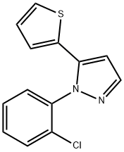 1-(2-chlorophenyl)-5-(thiophen-2-yl)-1H-pyrazole 구조식 이미지