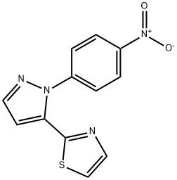 2-(1-(4-nitrophenyl)-1H-pyrazol-5-yl)thiazole Structure