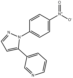 3-(1-(4-nitrophenyl)-1H-pyrazol-5-yl)pyridine 구조식 이미지