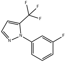 1-(3-플루오로페닐)-5-(트리플루오로메틸)-1H-피라졸 구조식 이미지