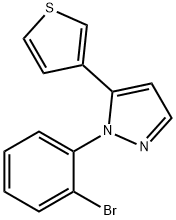 1-(2-broMophenyl)-5-(thiophen-3-yl)-1H-pyrazole 구조식 이미지