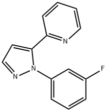 2-(1-(3-fluorophenyl)-1H-pyrazol-5-yl)pyridine 구조식 이미지