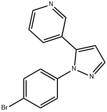 3-(1-(4-broMophenyl)-1H-pyrazol-5-yl)pyridine Structure