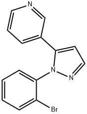 3-(1-(2-broMophenyl)-1H-pyrazol-5-yl)pyridine Structure