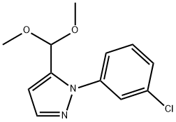1-(3-chlorophenyl)-5-(diMethoxyMethyl)-1H-pyrazole Structure