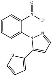 1-(2-nitrophenyl)-5-(thiophen-2-yl)-1H-pyrazole Structure