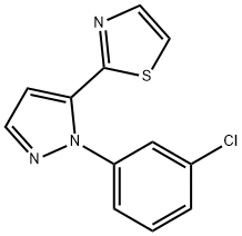 2-(1-(3-chlorophenyl)-1H-pyrazol-5-yl)thiazole Structure