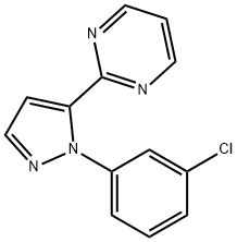2-(1-(3-chlorophenyl)-1H-pyrazol-5-yl)pyriMidine 구조식 이미지