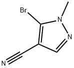 5-브로모-1-메틸-1H-피라졸-4-카르보니트릴 구조식 이미지
