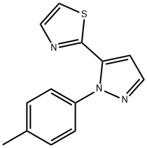 2-(1-p-톨릴-1H-피라졸-5-일)티아졸 구조식 이미지
