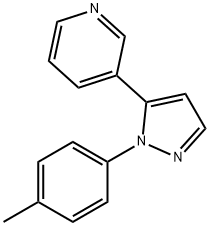 3-(1-p-톨릴-1H-피라졸-5-일)피리딘 구조식 이미지
