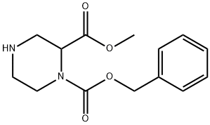 PIPERAZINE-1,2-DICARBOXYLIC ACID 1-BENZYL ESTER 2-METHYL ESTER Structure