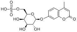 4-Methylumbelliferylbeta-D-galactopyranoside-6-sulfatesodiumsalt 구조식 이미지
