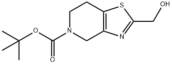 티아졸로[4,5-c]피리딘-5(4H)-카르복실산,6,7-디히드로-2-(히드록시메틸)-,1,1-디메틸에틸에스테르 구조식 이미지