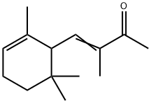 3-메틸-4-(2,6,6-트라이메틸-2-사이클로헥센-1-일)-3-뷰텐-2-온 구조식 이미지