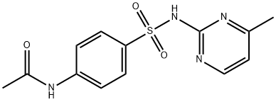 N-[4-[[(4-메틸-2-피리미디닐)아미노]술포닐]페닐]아세트아미드 구조식 이미지