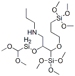 1-Propanamine, 2-(dimethoxymethylsilyl)oxy-3-3-(trimethoxysilyl)propoxy-N-3-(trimethoxysilyl)propyl- Structure