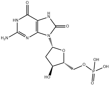 8-하이드록시데옥시구아노신5'-모노포스페이트 구조식 이미지