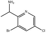 1-(3-broMo-5-클로로피리딘-2-일)에탄민 구조식 이미지