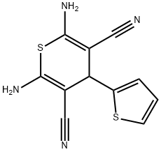 2,6-diamino-4-(2-thienyl)-4H-thiopyran-3,5-dicarbonitrile Structure