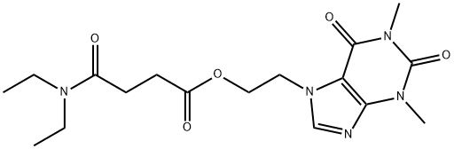 2-(1,2,3,6-tetrahydro-1,3-dimethyl-2,6-dioxo-7H-purin-7-yl)ethyl 4-(diethylamino)-4-oxobutyrate Structure