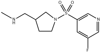 1-(1-(5-fluoropyridin-3-ylsulfonyl)pyrrolidin-3-yl)-N-MethylMethanaMine 구조식 이미지