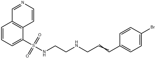 N-(2-[P-BROMOCINNAMYLAMINO]ETHYL)-5-ISOQUINOLINESULFONAMIDE HYDROCHLORIDE Structure