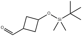 Cyclobutanecarboxaldehyde, 3-[[(1,1-dimethylethyl)dimethylsilyl]oxy]- Structure