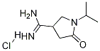 1-이소프로필-2-옥소피롤리딘-4-카르복사미딘염산염 구조식 이미지