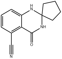 4-Oxospiro[1,2,3,4-tetrahydroquinazoline-2,1'-cyclopentane]-5-carbonitrile Structure