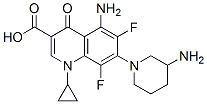 5-amino-7-(3-amino-1-piperidyl)-1-cyclopropyl-6,8-difluoro-4-oxo-quino line-3-carboxylic acid Structure